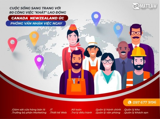 Cuộc Sống Sang Trang Với 80 Công Việc Khát Lao Động Tại Canada – New Zealand – Phỏng Vấn Nhận Việc Ngay