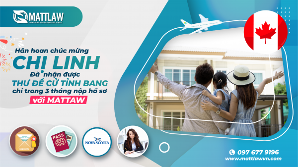 Hân hoan chúc mừng chị Linh nhận đề cử tỉnh bang chỉ sau 3 tháng nộp đơn với MattLaw