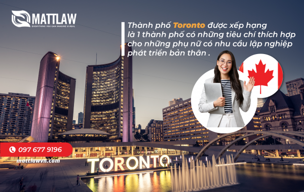 Thành phố Toronto được xếp hạng là 1 thành phố có những tiêu chí thích hợp cho những phụ nữ có nhu cầu lập nghiệp phát triển bản thân .